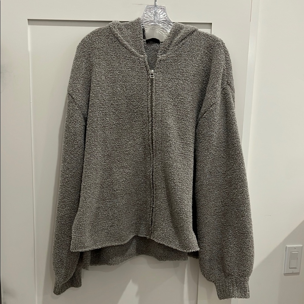 ATM Anthony Thomas Melilo Chenille zip hoodie. Womens size Large in heather grey